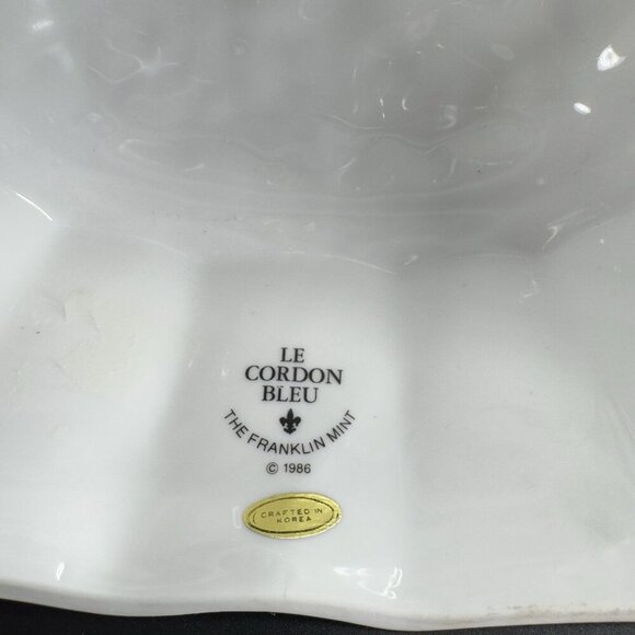 Vintage 1986 Franklin Mint Le Cordon Bleu Decorative Ceramic Mold Bunny Rabbit - Picture 5 of 14